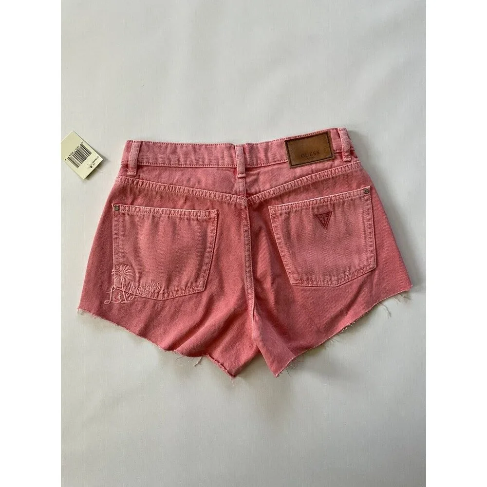 Guess Women’s Manila High Rise Short In Coral Size 31